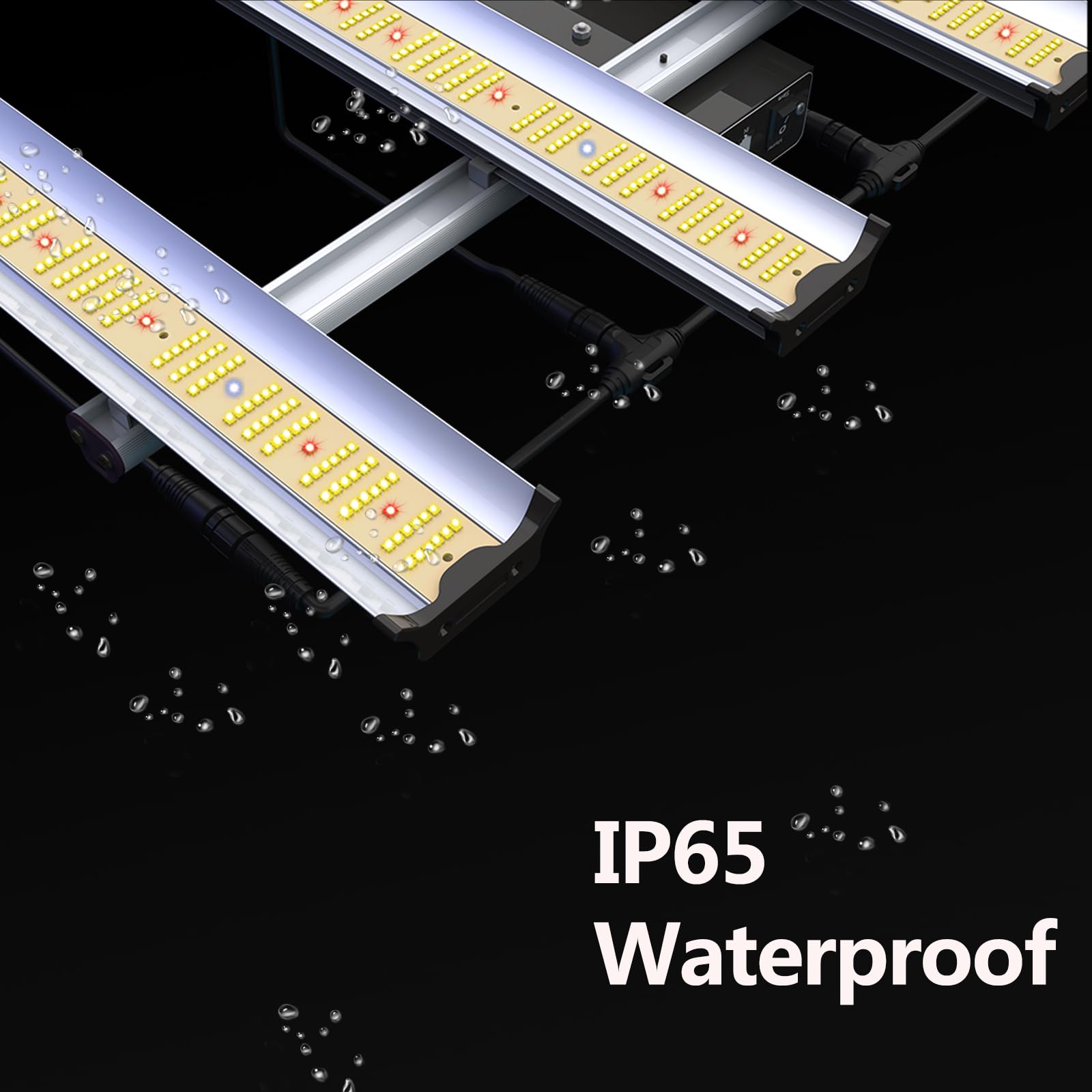 FARMLITE waterproof rating splash demo showing moisture protection benefit