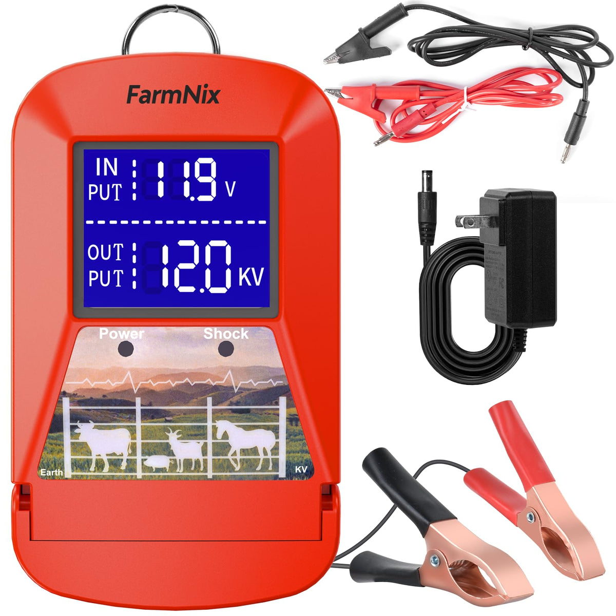 FarmNix front panel view showing compact energizer and benefits portability