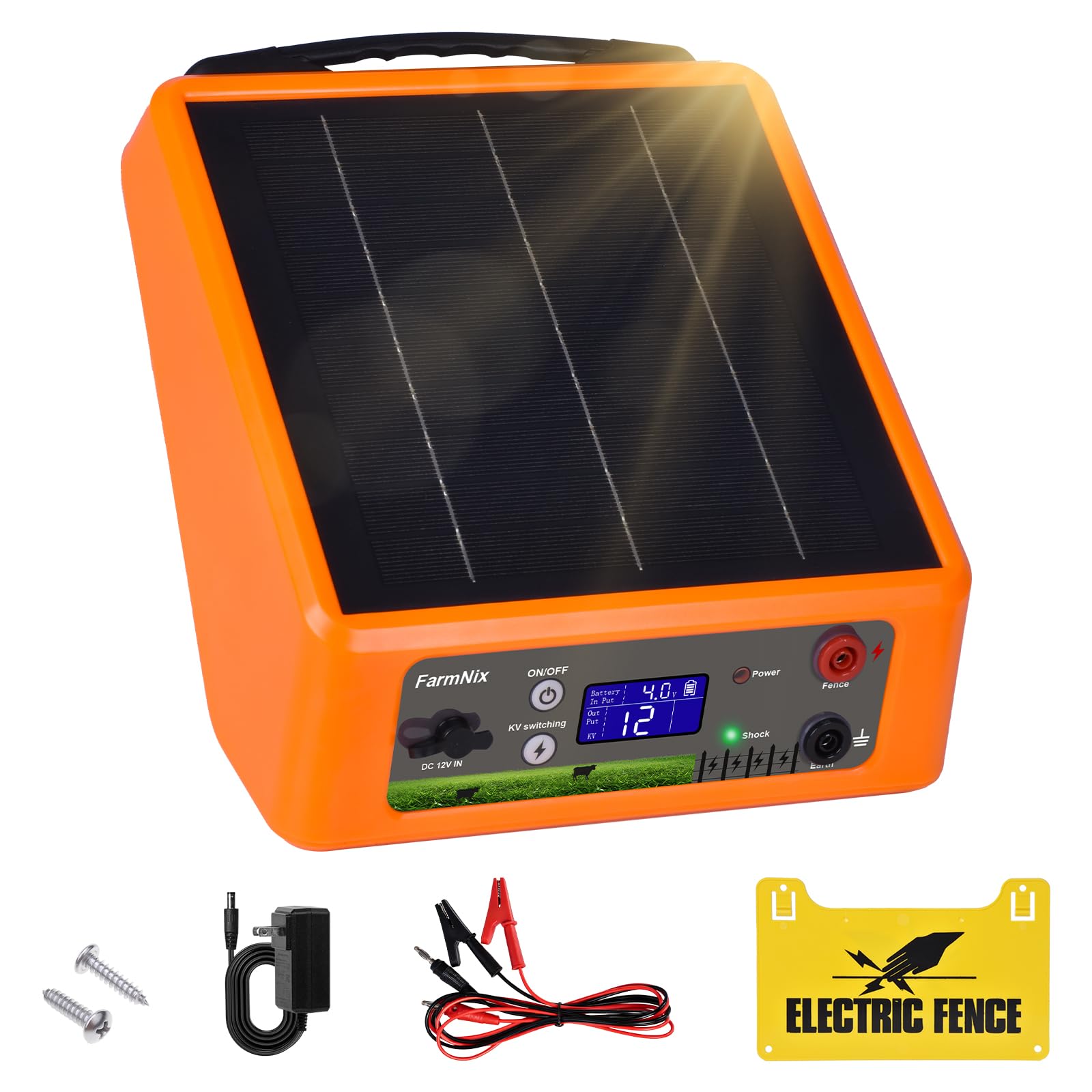FarmNix front unit and solar panel showing compact durable design and reliable power