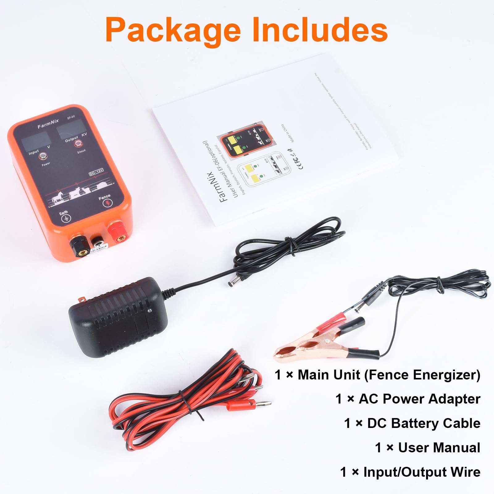 FarmNix kit contents laid out to show everything included for installation