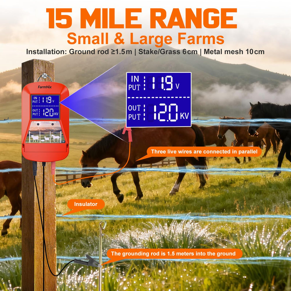 FarmNix LED display and on/off switch for easy status checks