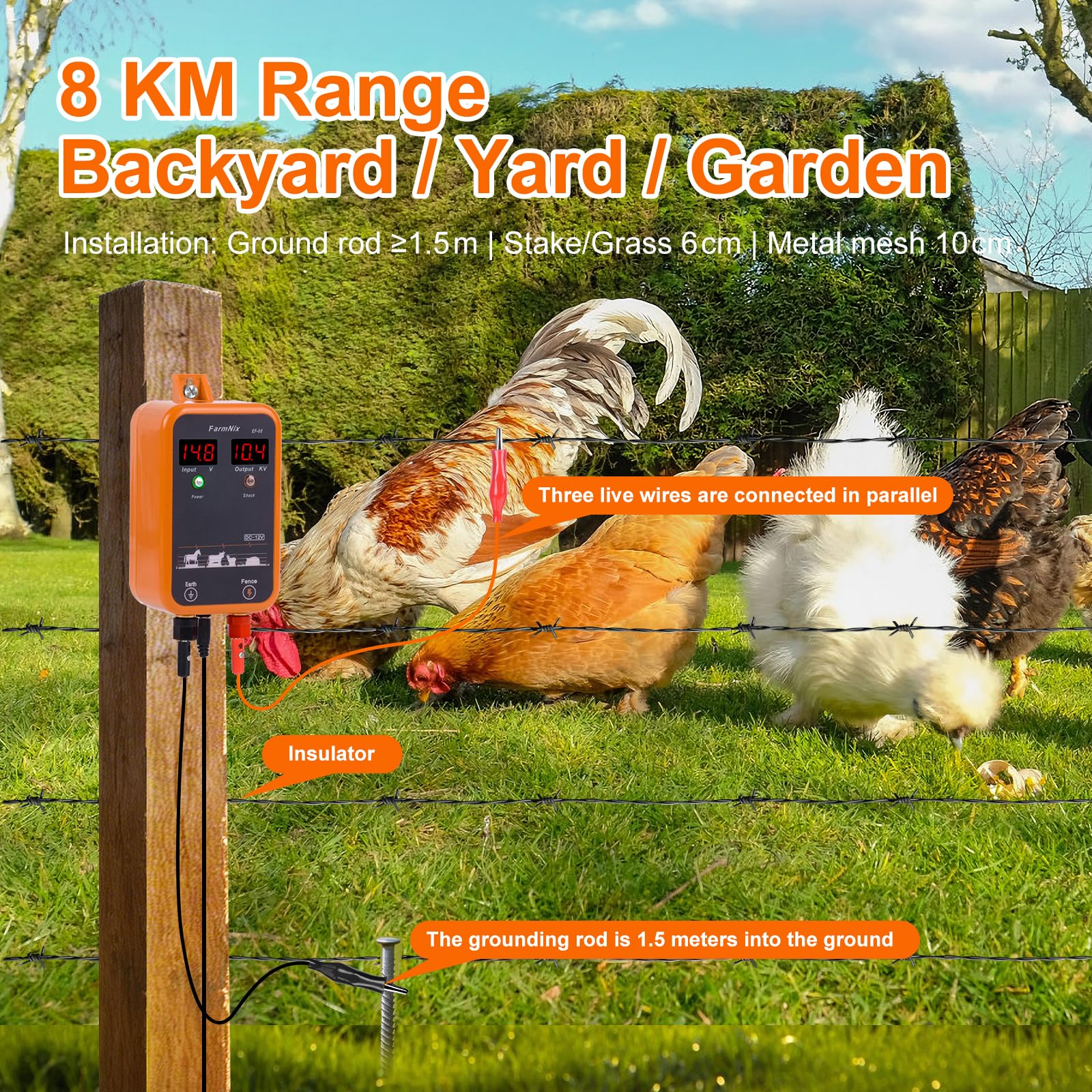 FarmNix close-up of dual LED indicators and easy visual monitoring