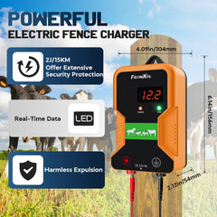FarmNix LED status indicator close-up for quick fence health checks
