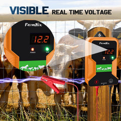 FarmNix mounted on a fence post demonstrating outdoor installation benefit