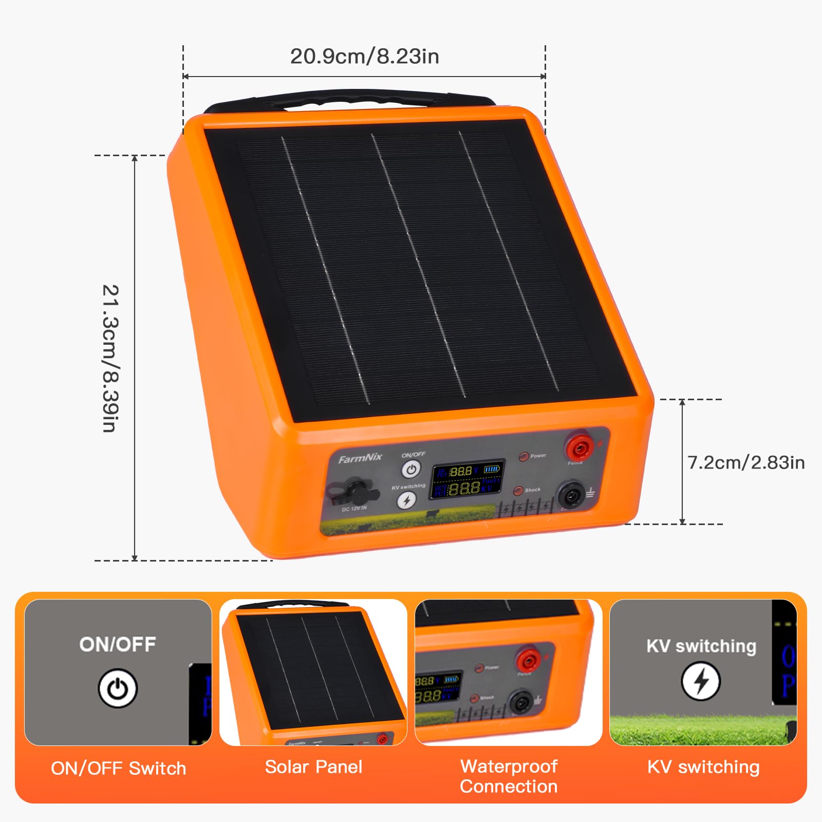 FarmNix weather-resistant housing illustrating IP55 protection against elements
