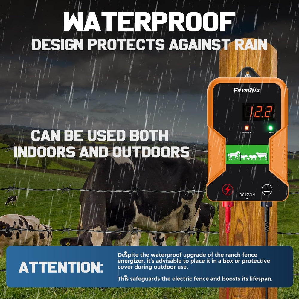 FarmNix weatherproof housing illustrating protection from rain and snow