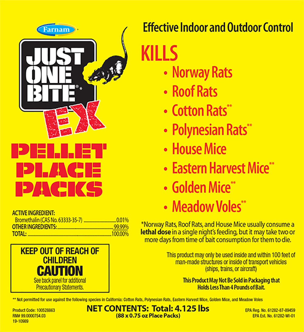 Farnam place pack positioned inside a locked bait station demonstrating safe, tamper-resistant placement