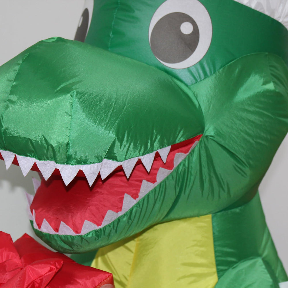 FARONZE dinosaur in indoor party scene creating cheerful ambience