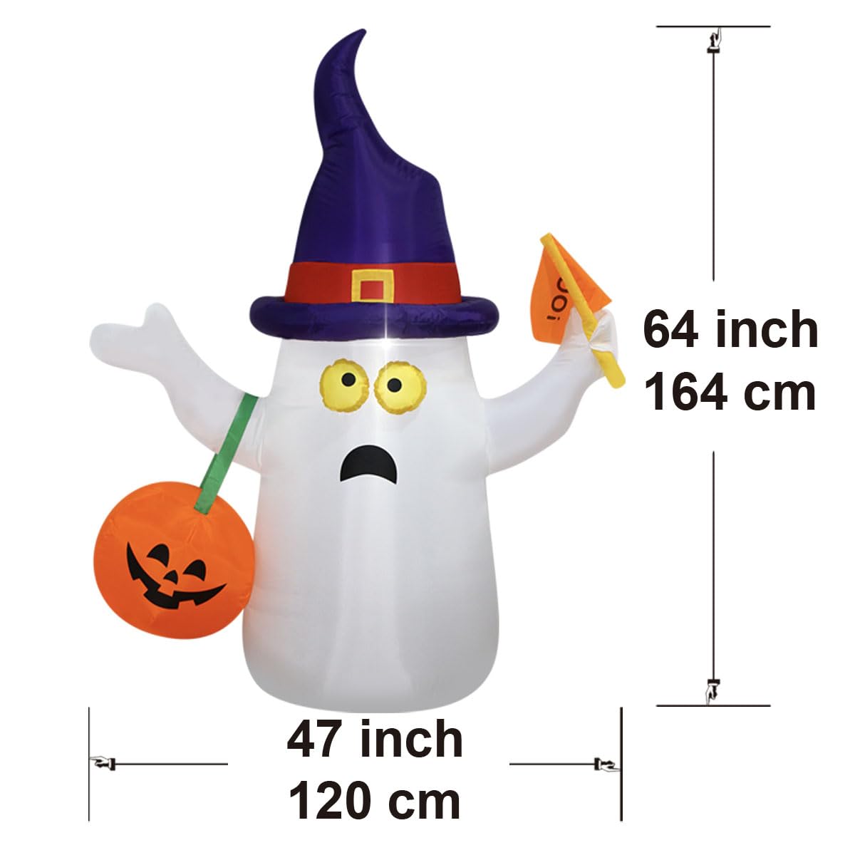 FARONZE inflatable ghost in lawn party scene creating festive atmosphere