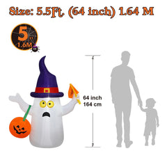 FARONZE witch hat detail on ghost showing durable trim and festive style