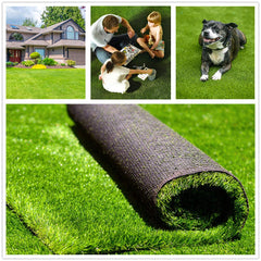 Fas Home front view of 4x6 turf rug showing neat edge and green benefit