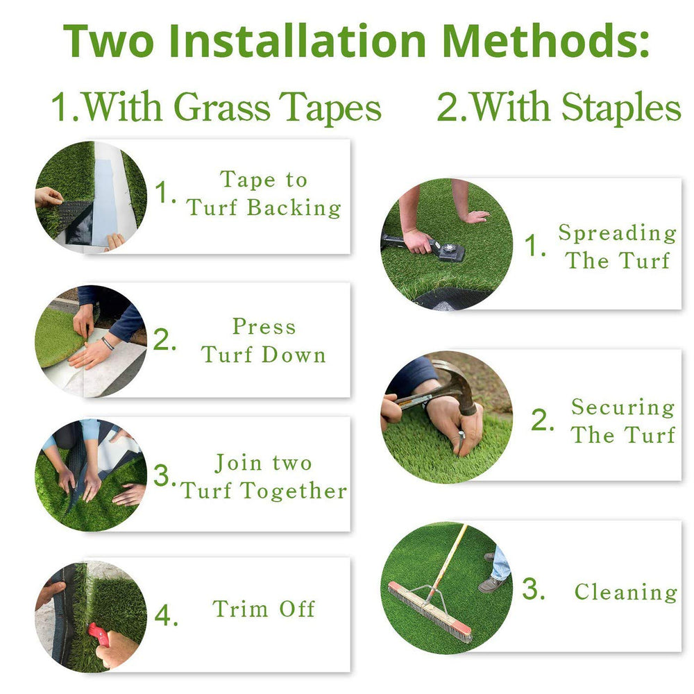 Fas Home turf beside ruler showing 1 3/8 inch blade height scale benefit
