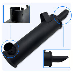 fascinatte muffler outlet end showing 3 1/2-inch OD and flow design