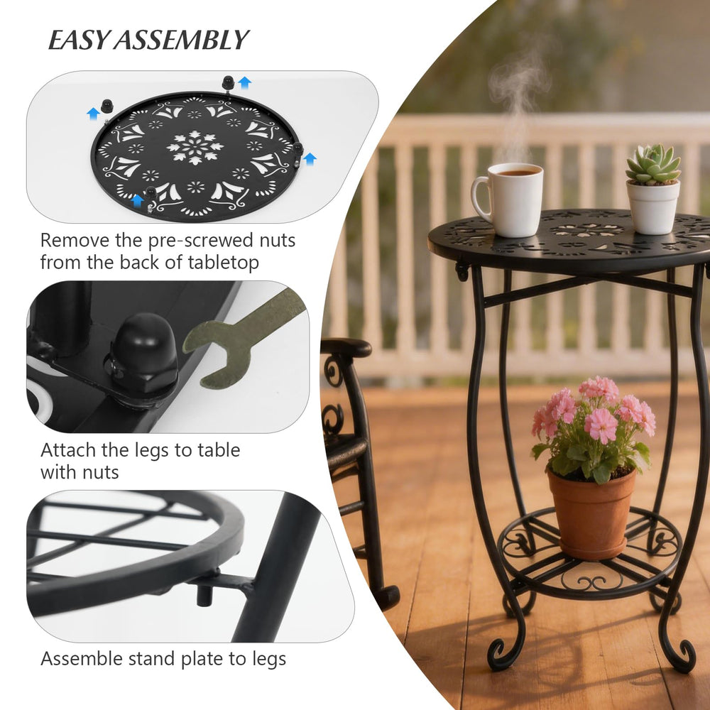 Fashion&cool table on balcony beside chair showing compact stylish outdoor use