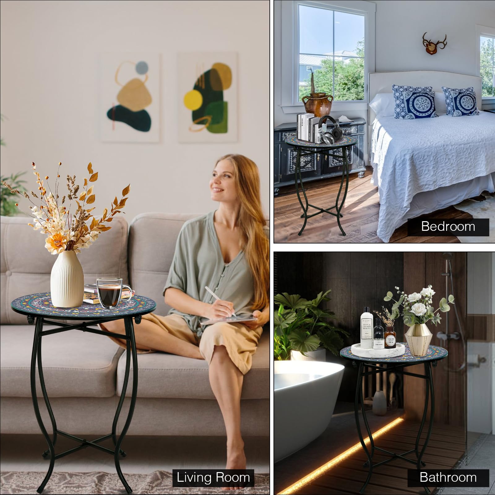 Fashion&cool table staged with plant and coffee showing versatile use benefit