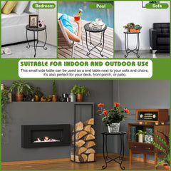 Fashion&cool single table styled with plant demonstrating dual-use as plant stand