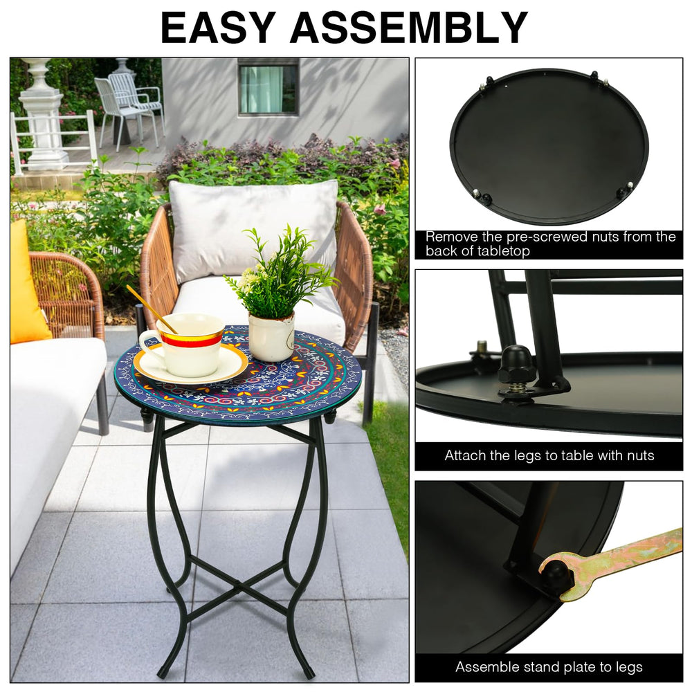 Fashion&cool table on grass showing weather resistance and outdoor use benefit