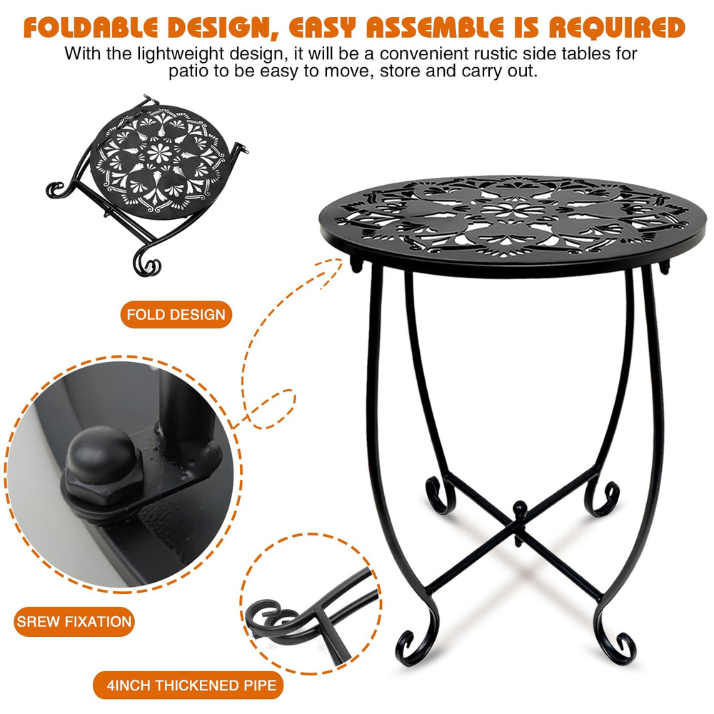 Fashion&cool close-up of hollow carved tabletop highlighting decorative pattern