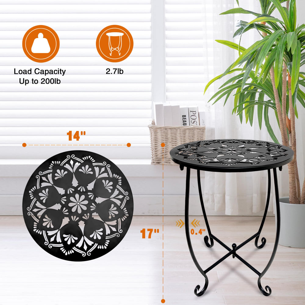 Fashion&cool table with potted plant displaying stylish plant stand functionality