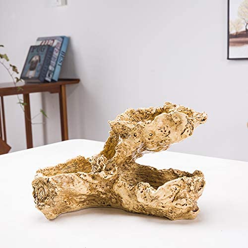 Fashionstorm driftwood planter held in hand to demonstrate compact size and portability