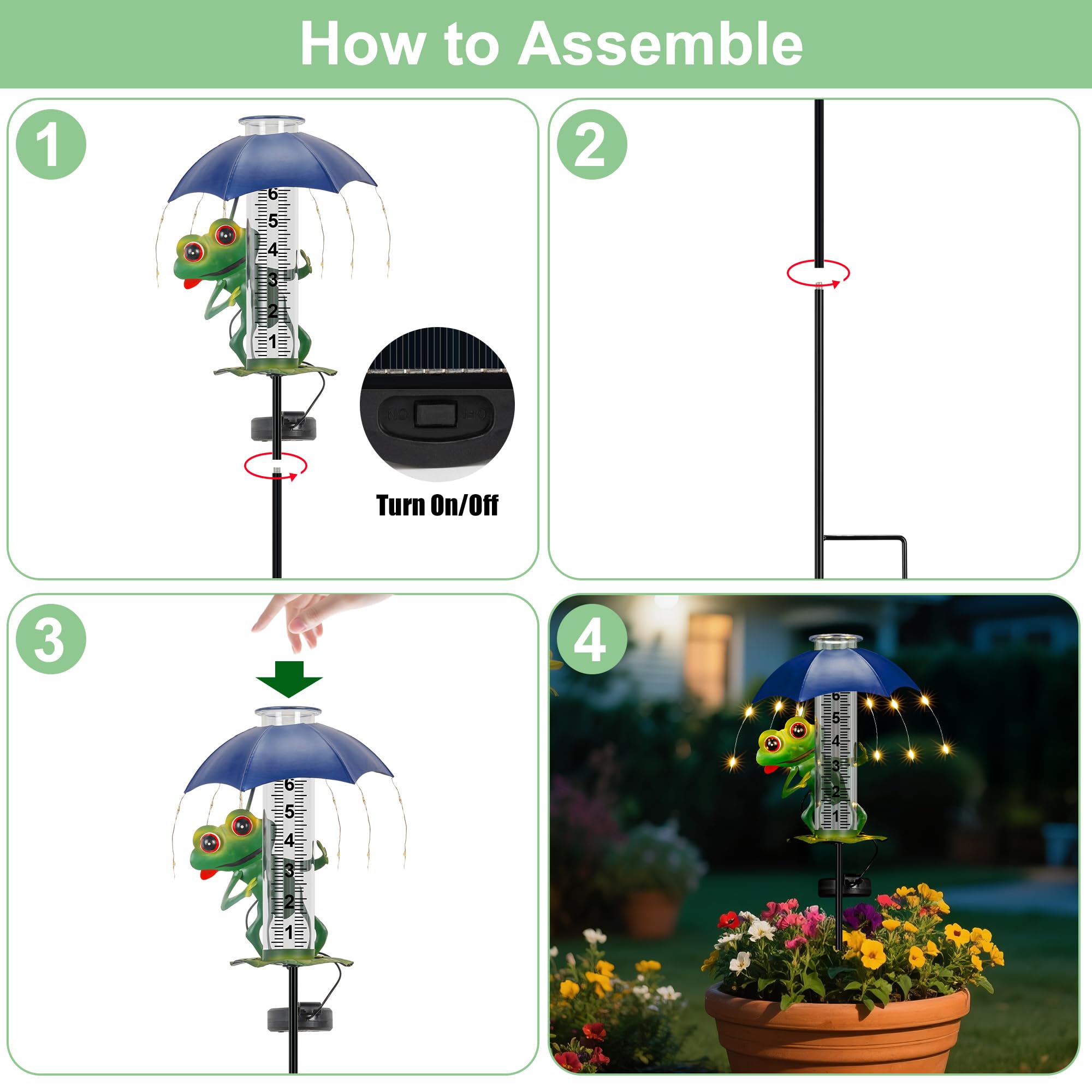 Fastruggle night view with LED glow creating ambient garden illumination benefit
