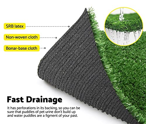 Fasward underside view highlighting rubber backing and drainage holes for fast drying