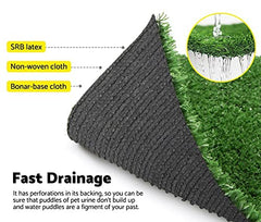 Fasward underside view highlighting rubber backing and drainage holes for fast drying