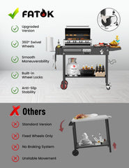 FATOK accessory layout showing hooks, spice rack, and knife slot for organization
