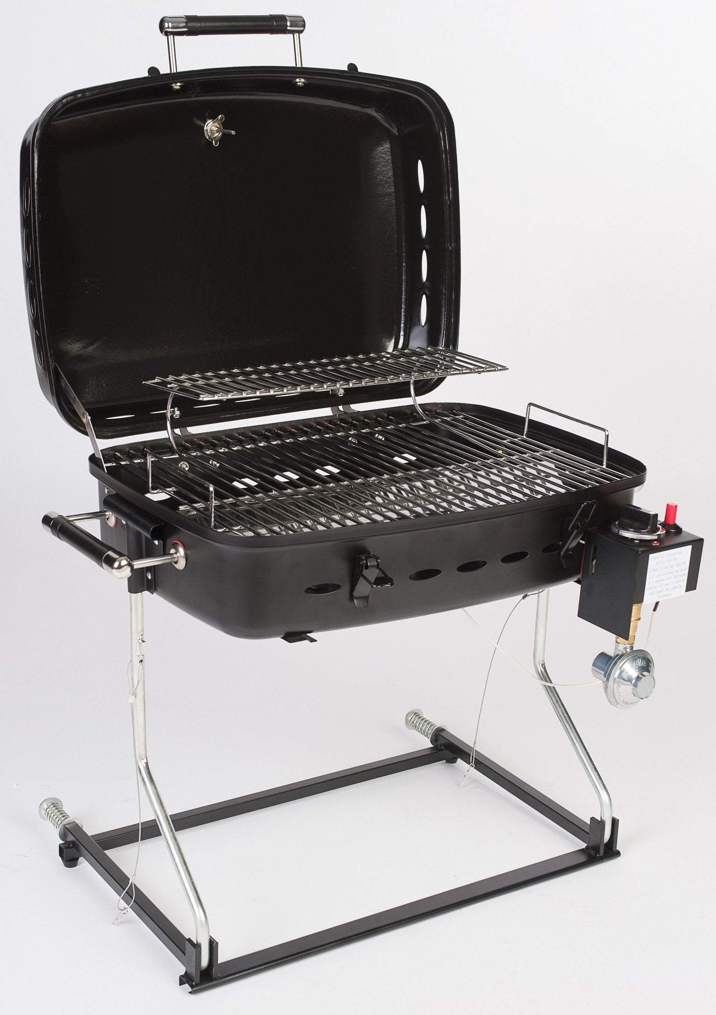 Faulkner drip tray and removable racks displayed for quick cleanup and grease control