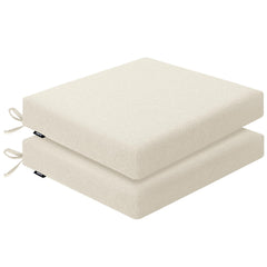 Favofamilie front view beige patio cushions showing tidy shape and inviting comfort