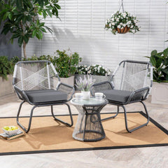 Favofamilie cushion placed on patio dining chair providing comfortable outdoor seating