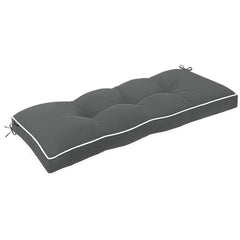 Favoyard dark grey bench cushion front view showing clean tailored look and comfort