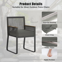 Favoyard cushion placed on patio chair illustrating outdoor use and neat appearance