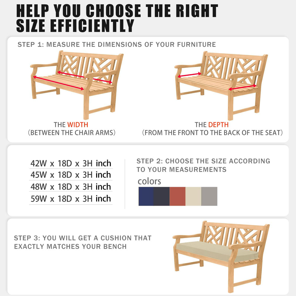 Favoyard side profile displaying 3-inch foam thickness for supportive outdoor seating