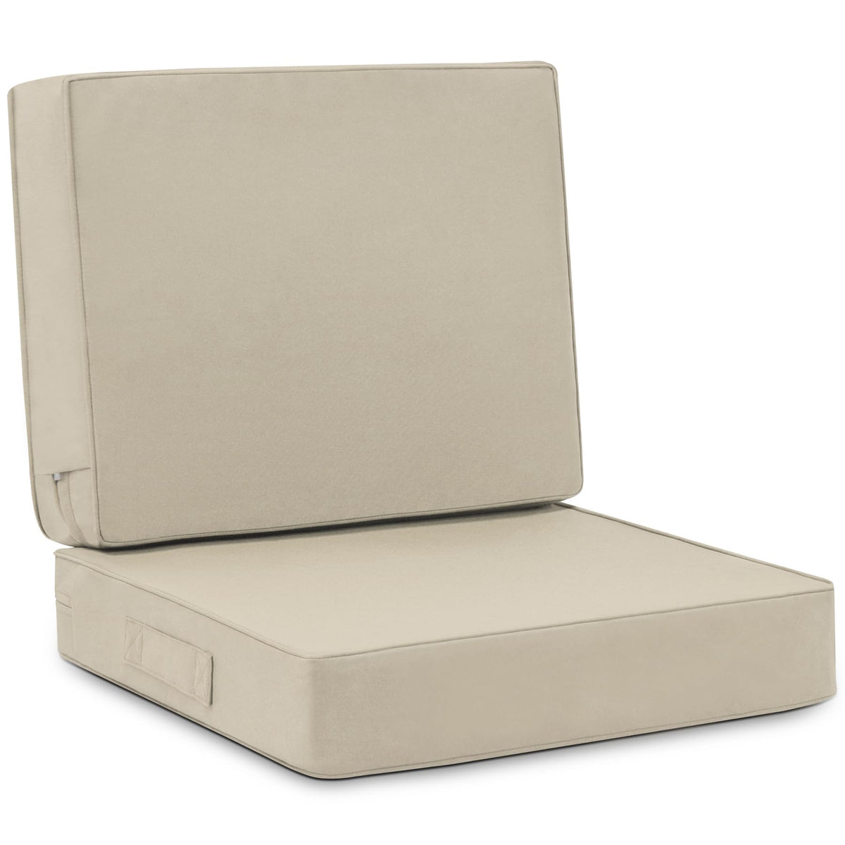 Favoyard front packaging view showing full 24x24 cushion, highlights easy install