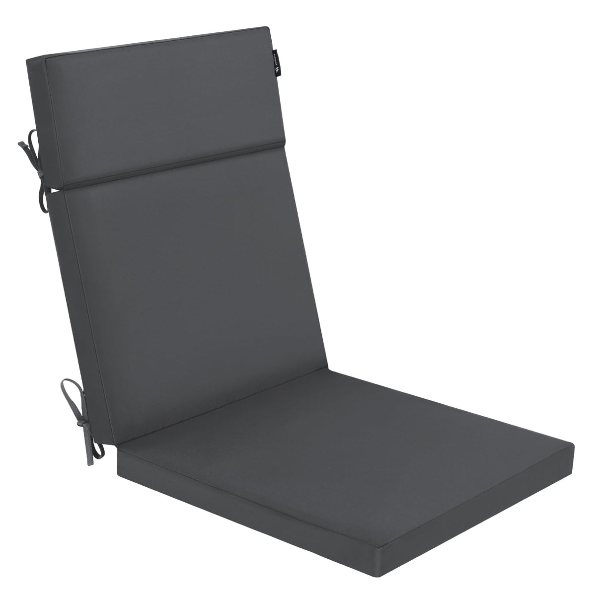 Favoyard front view of dark grey cushion showing clean lines and durable profile