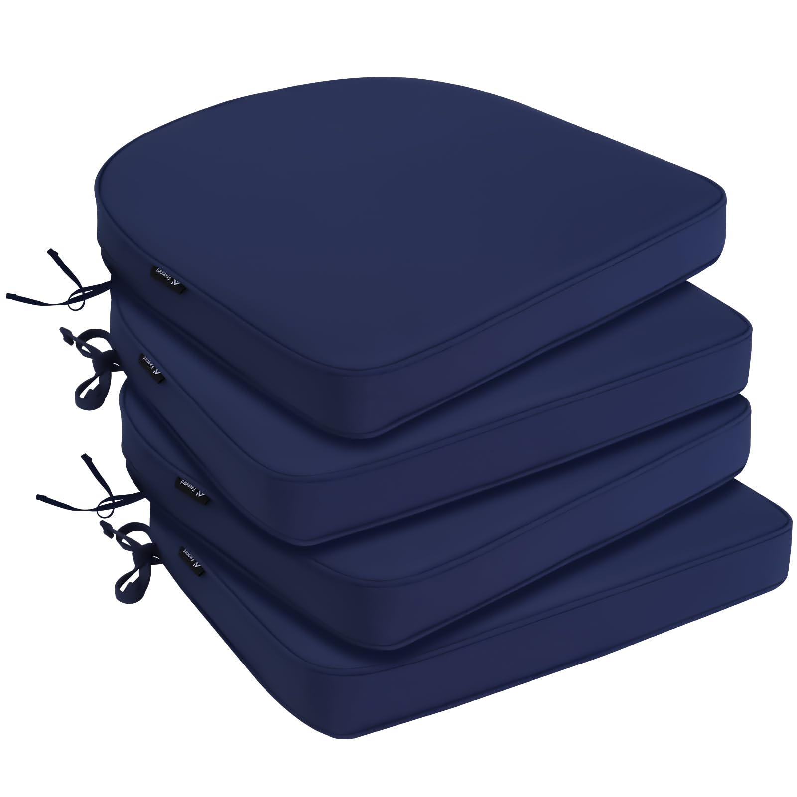 Favoyard front view of four cushions showing coordinated outdoor seating benefit