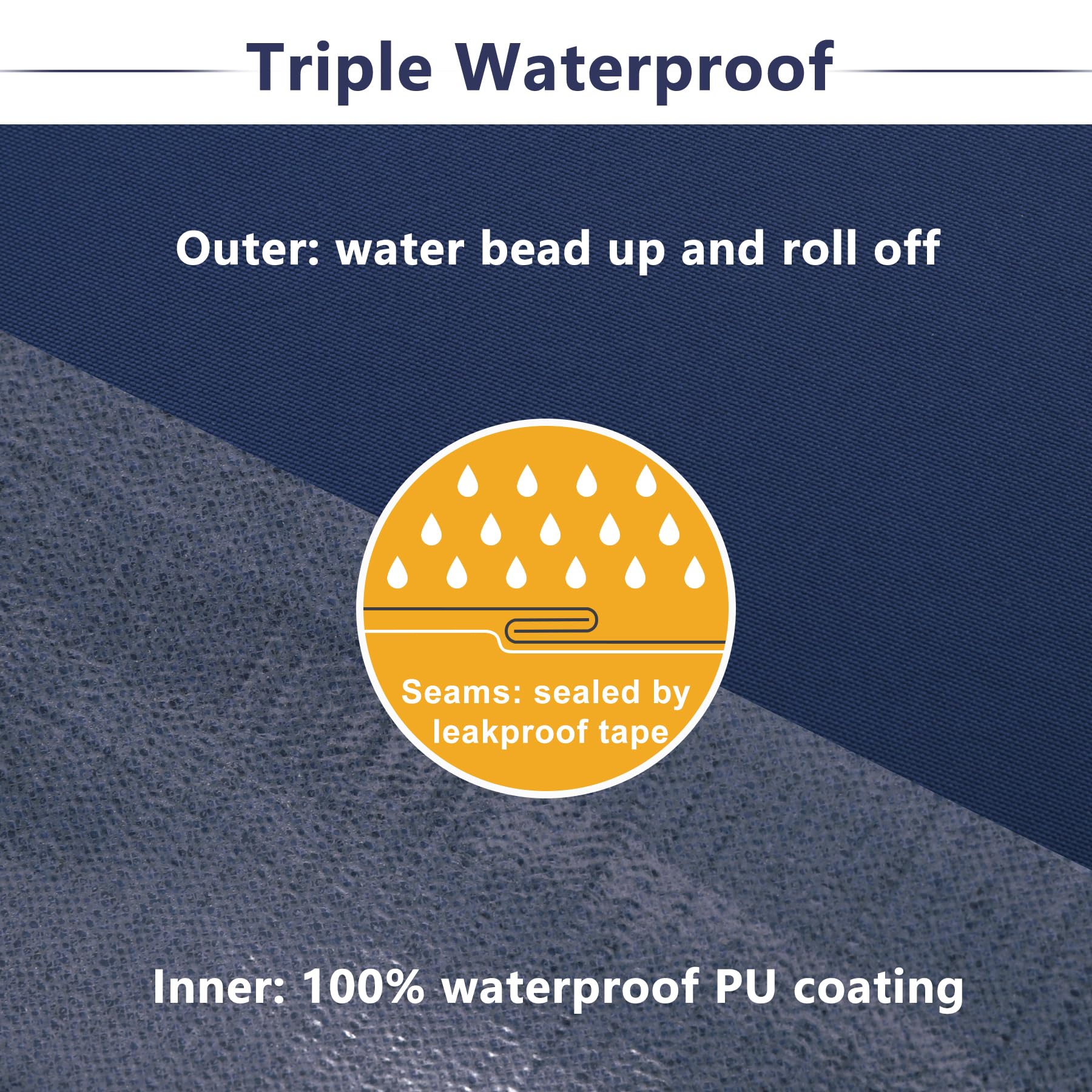 Favoyard hidden zipper and seam detail for water resistance and clean look