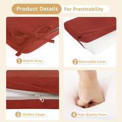 Favoyard hidden zipper and tie detail keeping cushion secure and protected