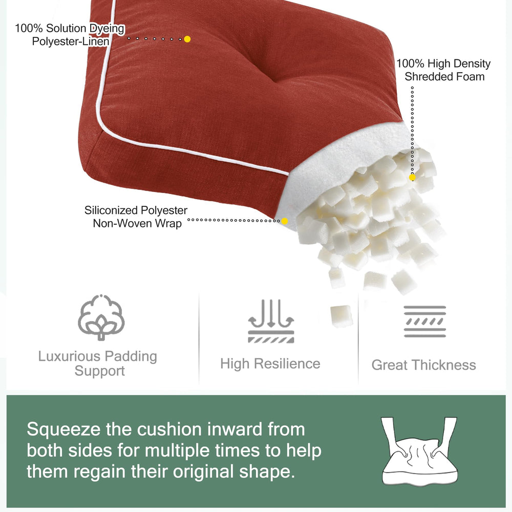 Favoyard cushion on patio chair showing comfortable support for outdoor seating