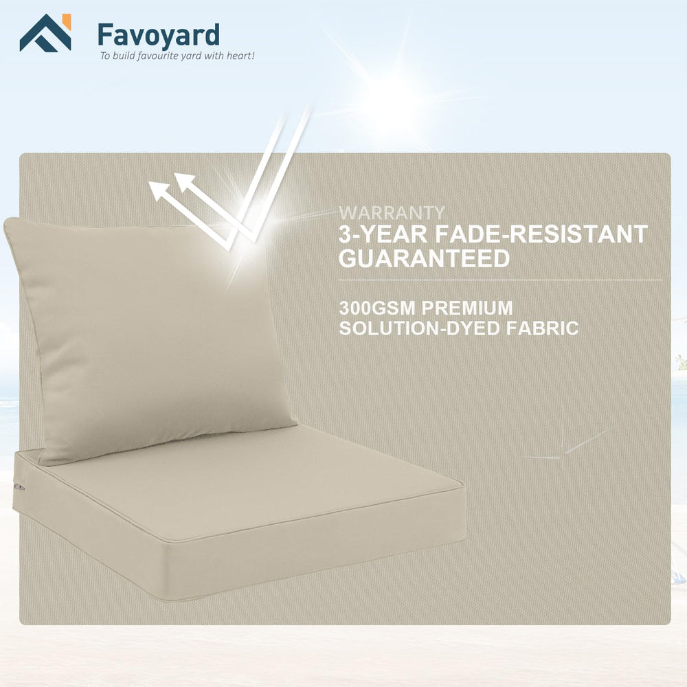 Favoyard outdoor patio chair with cushion in use adding comfort to dining area