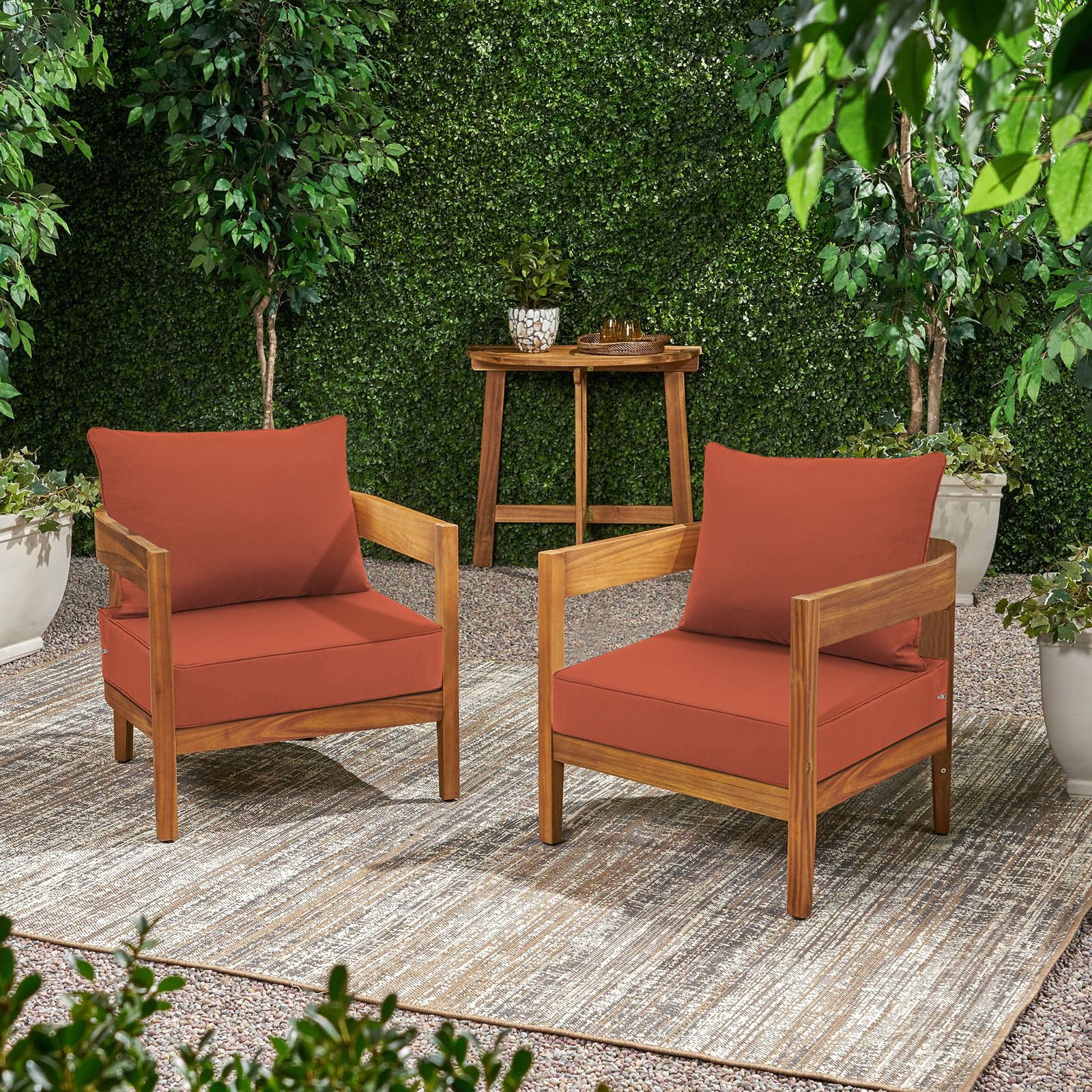 Favoyard cushions in a patio setting enhancing outdoor seating comfort