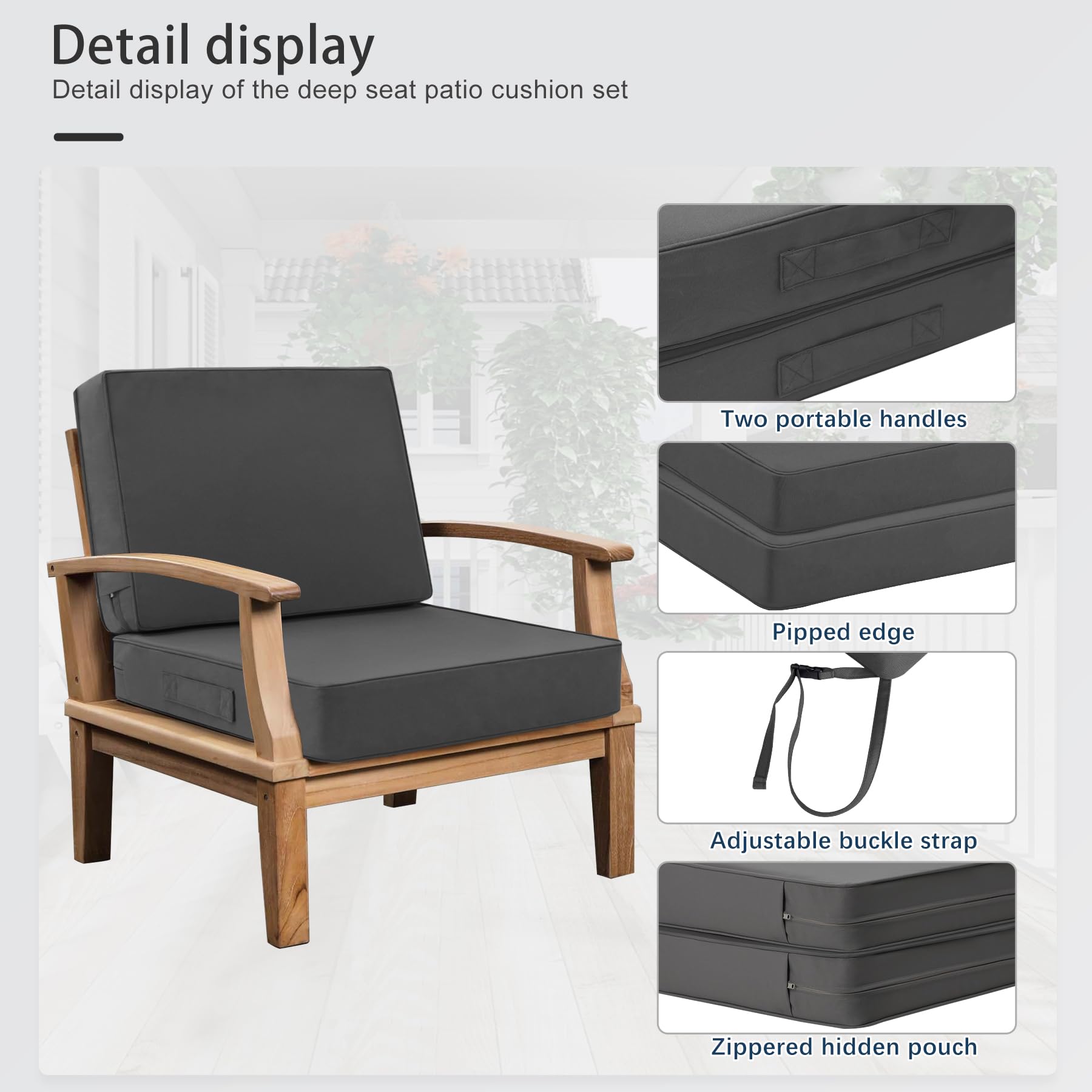 Favoyard installed on outdoor chair demonstrating secure fit and enhanced comfort