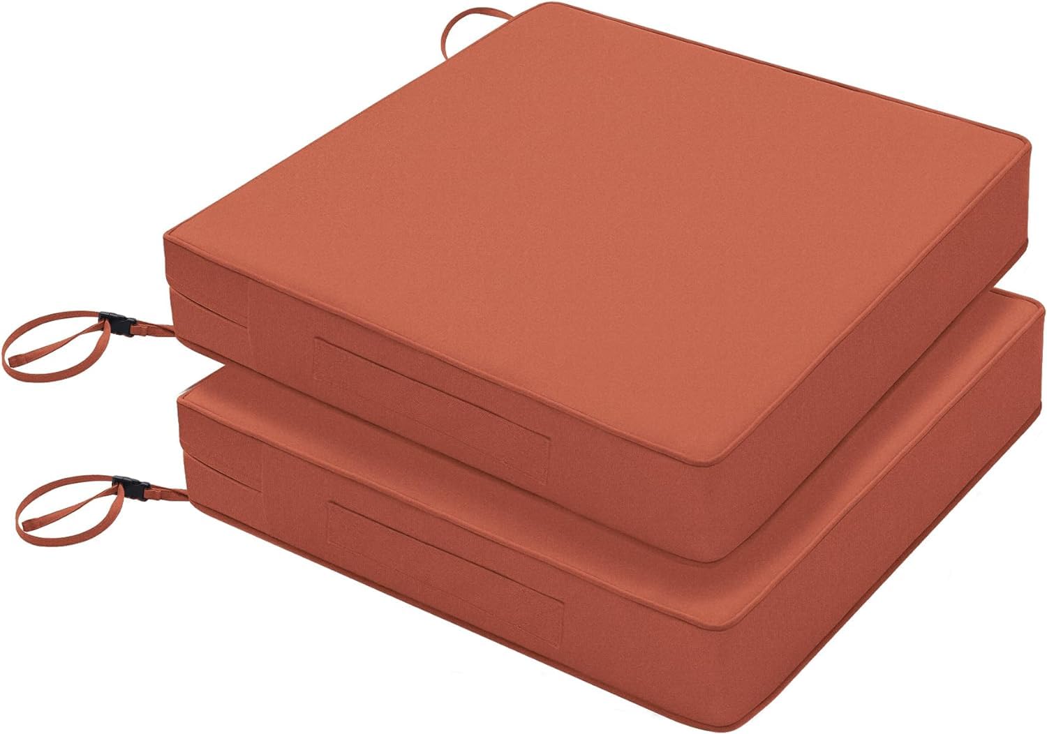 Favoyard packaged cushion beside ruler to show accurate 22x22x3 inch size benefit