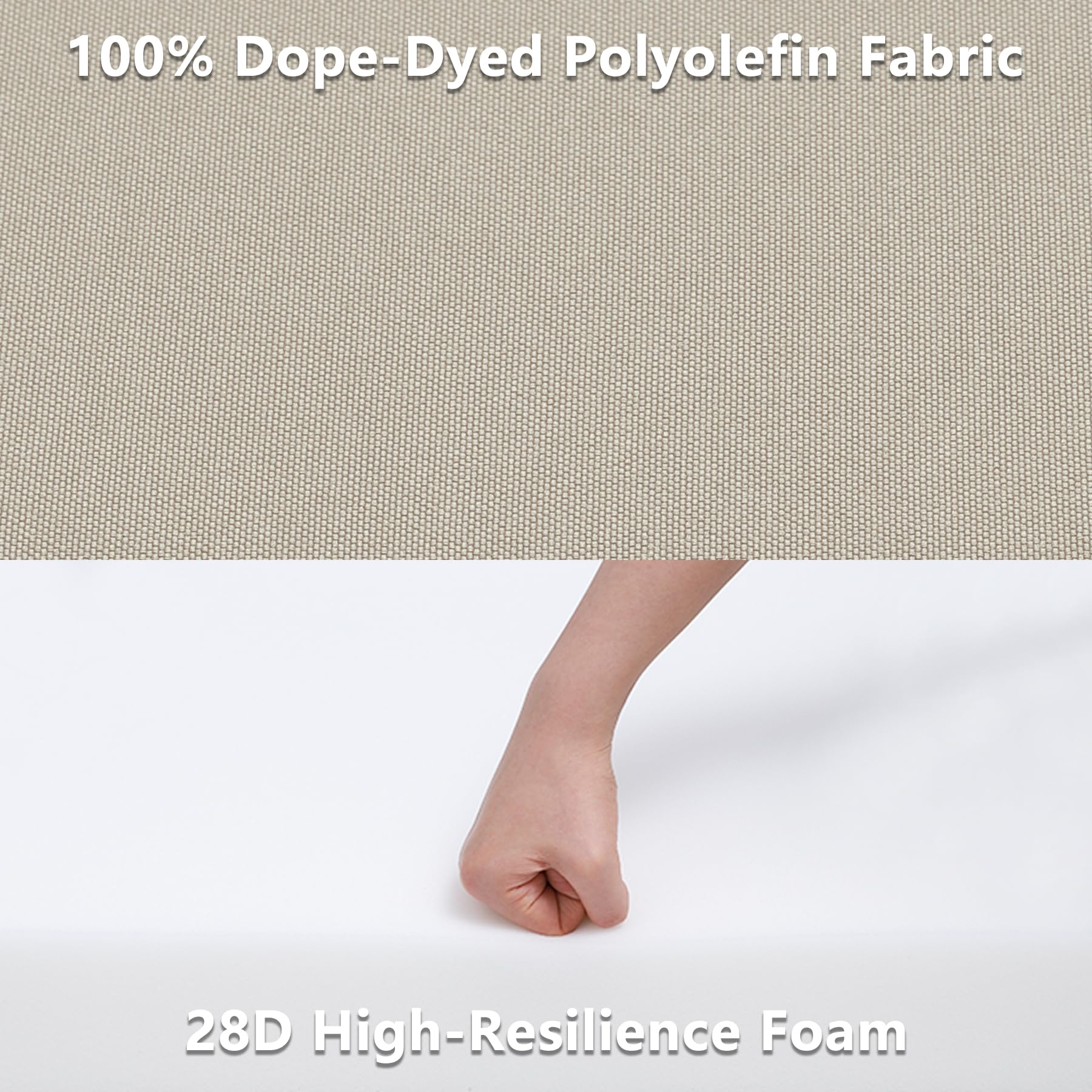 Favoyard cushions arranged on patio table setting for styled lifestyle appeal