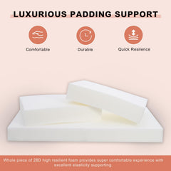 Favoyard seat cushion side profile showing foam thickness and support benefit
