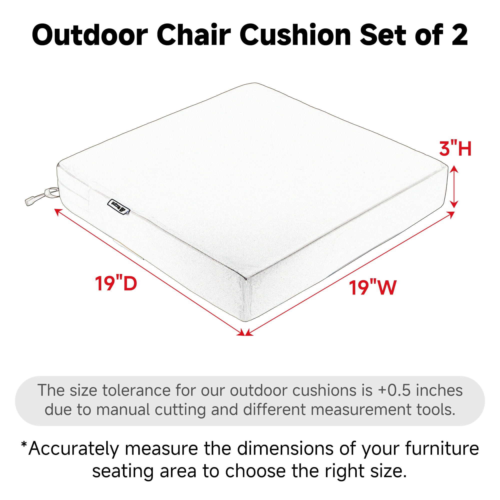 Favoyard side profile showing 3-inch foam thickness for improved seating comfort