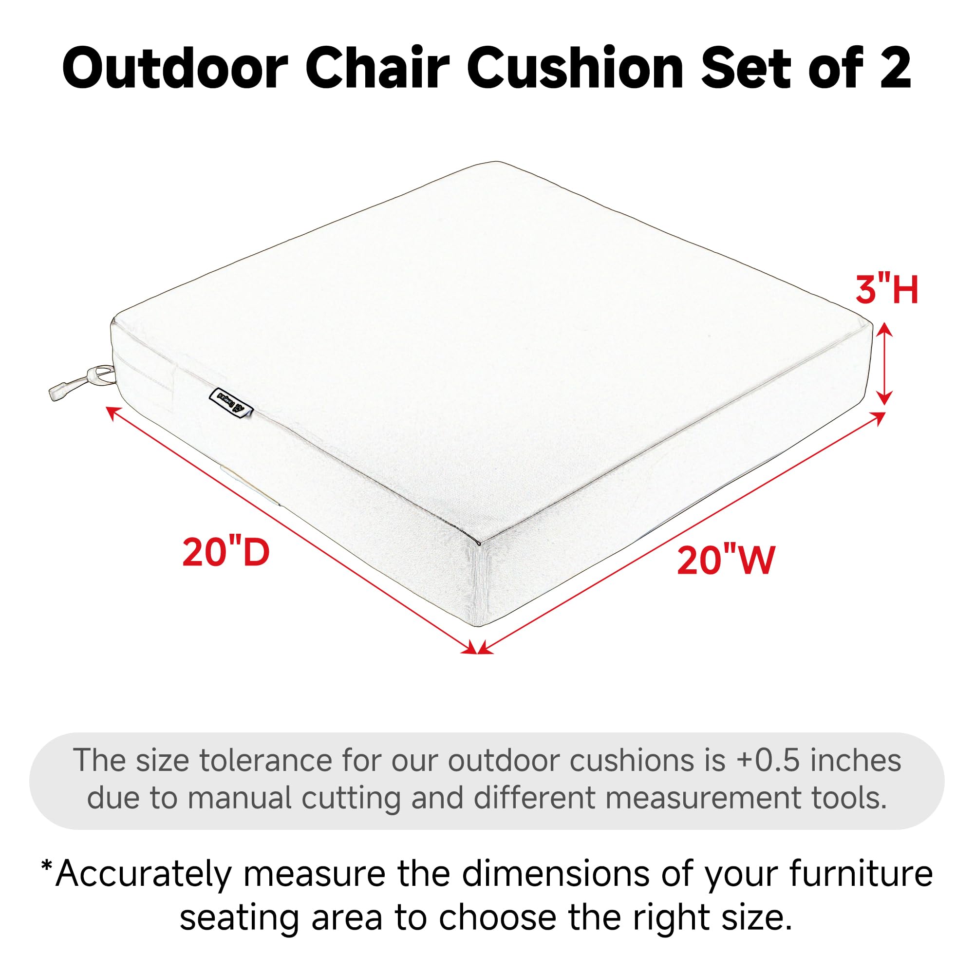 Favoyard side profile highlighting 3-inch sponge thickness, provides visible support and comfort