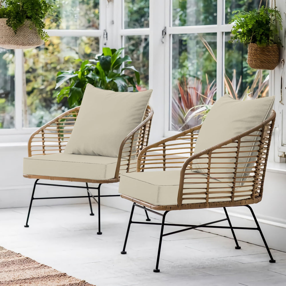 Favoyard seat cushion on standard chair showing scale and fit guidance