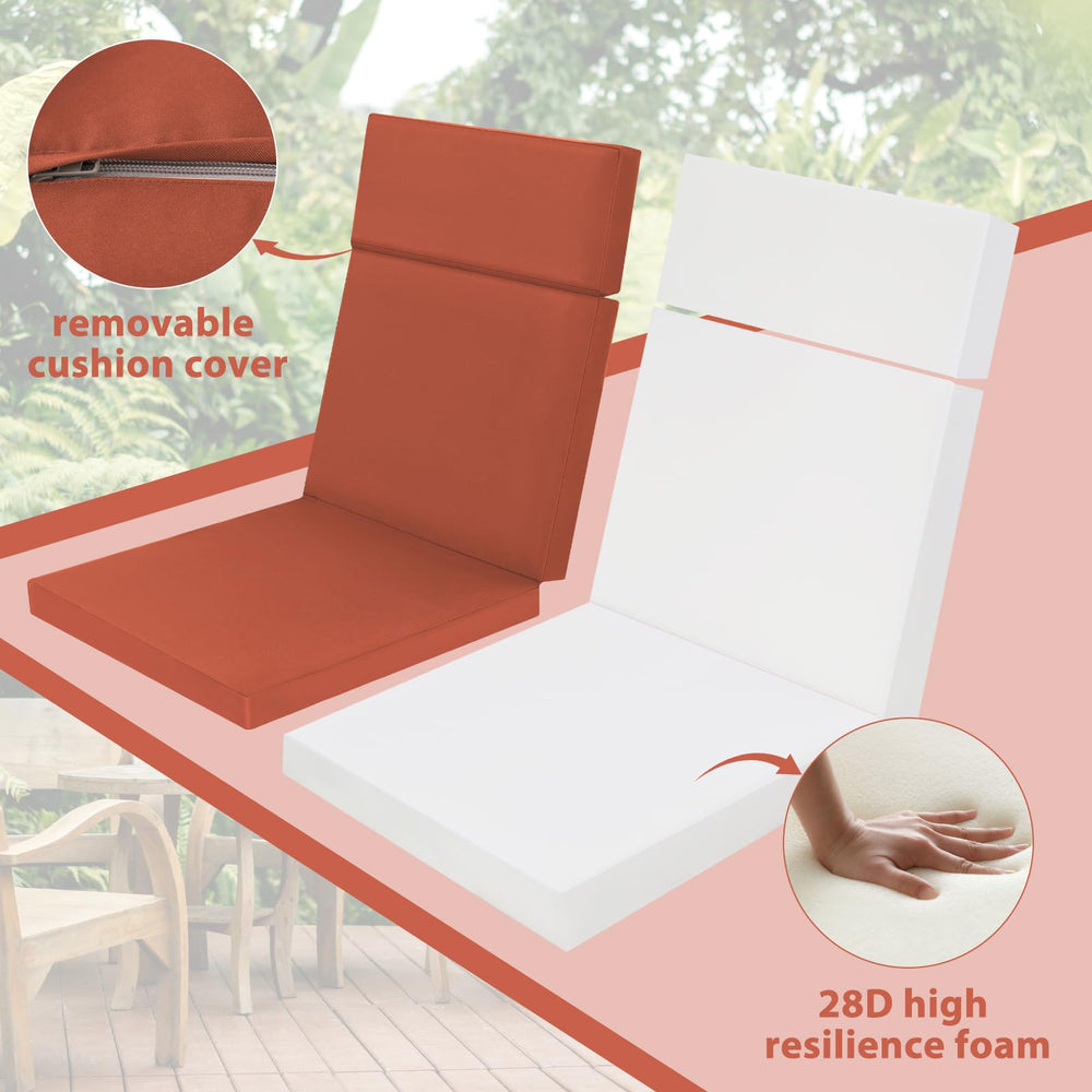 Favoyard cushion side view showing 2-inch foam thickness for firm supportive seating